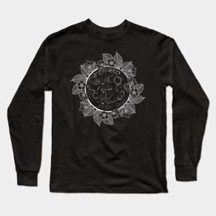 A full moon and wild roses Long Sleeve T-Shirt